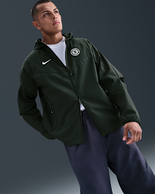 Chelsea FC Tech Windrunner Men's Nike Soccer Woven Full-Zip Jacket